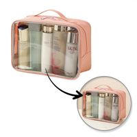 kosmetyczka organizer na kosmetyki różowa 26x20x11cm ks105wz2