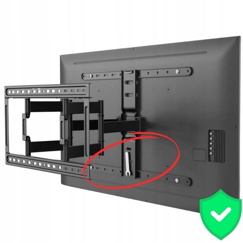 UCHWYT DO TELEWIZORA 43-90 CALI EXTRA MOCNY DO 60KG ULTRA PŁASKI TYLKO 27MM na Arena.pl