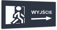 Tabliczka informacyjna ATRACYTOWA nierdzewna WYJŚCIE NADRUK UV