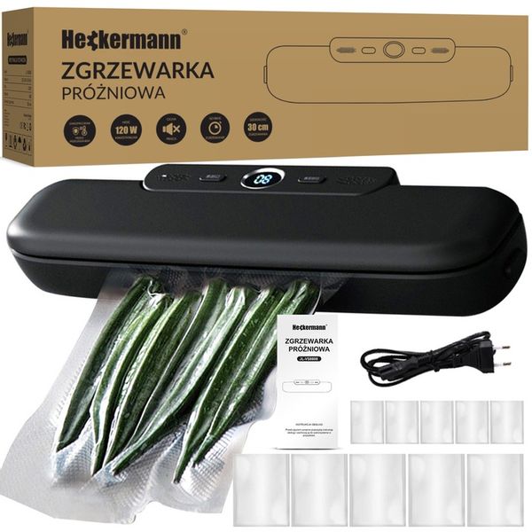 ZGRZEWARKA PRÓŻNIOWA DO PAKOWANIA ŻYWNOŚCI JEDZENIA PAKOWARKA 120W + FOLIA zdjęcie 1