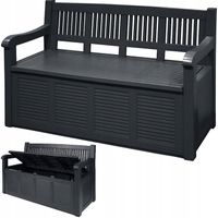 Ławka ogrodowa ze schowkiem Skrzynia balkonowa tarasowa 280 l antracyt