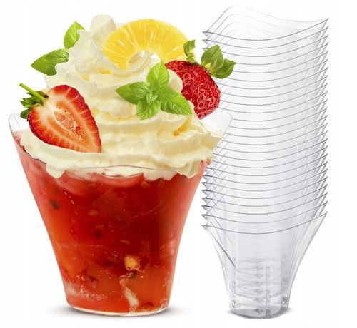 PUCHAREK POJEMNIK na deser GÓRA FALISTA WAVES 25 sztuk PRZYSTAWKI PRZEKĄSKI na Arena.pl