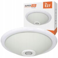 Plafon Oprawa Lampa sufitowa LED 2x E27 z czujnikiem SuperLED