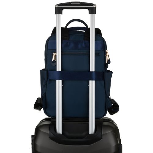 granatowy, nylonowy plecak damski na regulowanych szelkach na Arena.pl