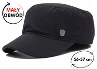 PATROLÓWKA Męska Czapka z Daszkiem Ocieplana z Podszewką CZARNA Pako Jeans