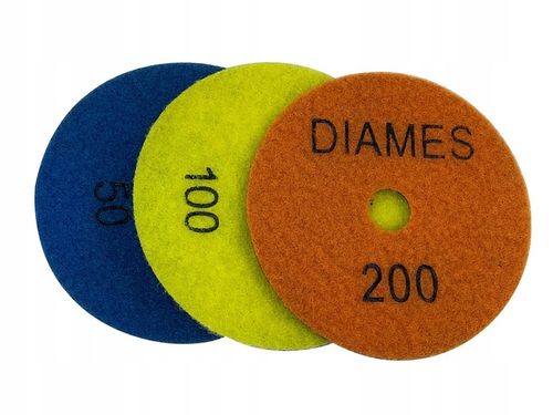 3 SZT DYSK POLERSKI SUCHO GRES 100 #50 #100 #200 DIAMES SZLIFOWANIE GRESU na Arena.pl
