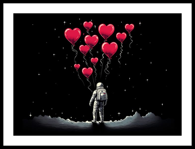 Plakat 55x40cm Astronauta Własnych Celi zdjęcie 3