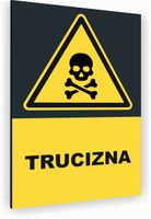 Tabliczka znak informacyjny 40x30 Antracyt TRUCIZNA Dibond NADRUK UV