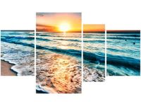 OBRAZ ZACHÓD SŁOŃCA PLAŻY CANCUN