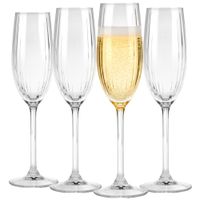 4x Kieliszki do Szampana Prosecco Wina Musującego Zestaw Kieliszków 210 ml