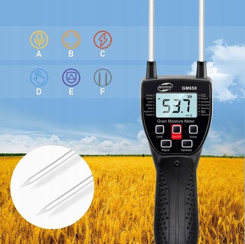 WILGOTNOŚCIOMIERZ PRECYZYJNY MIERNIK WILGOTNOŚCI ZIARNA I ZBOŻA LCD BATERIE na Arena.pl