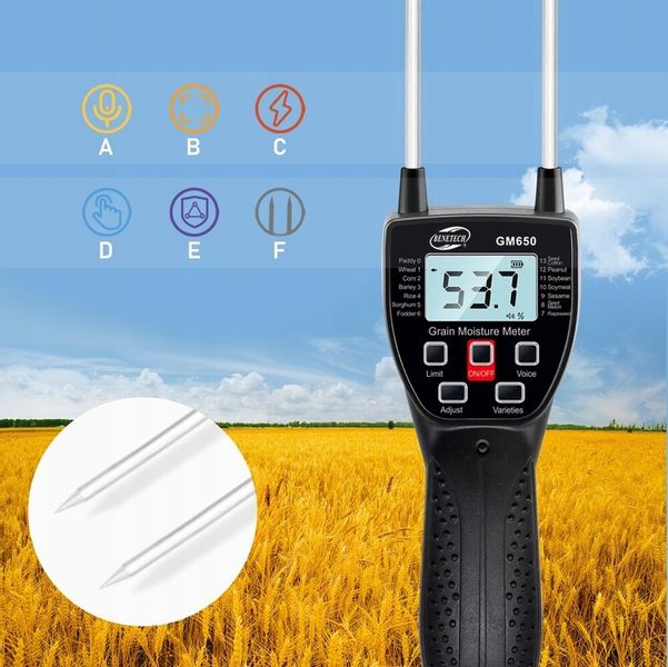 WILGOTNOŚCIOMIERZ PRECYZYJNY MIERNIK WILGOTNOŚCI ZIARNA I ZBOŻA LCD BATERIE zdjęcie 8
