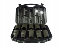 GEKO NASADKI UDAROWE 1" CAL KLUCZE NASADOWE CRV 10EL ZESTAW 17-41MM G10075