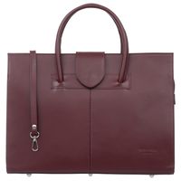 VERA PELLE torebka skórzana klasyczna elegancka teczka V586 c.bordowa