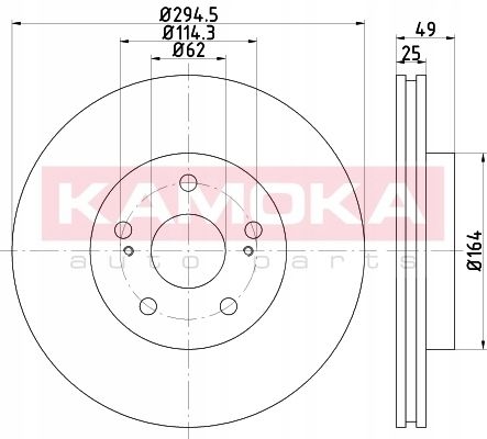 TARCZA HAM PRZOD 295X25 V na Arena.pl