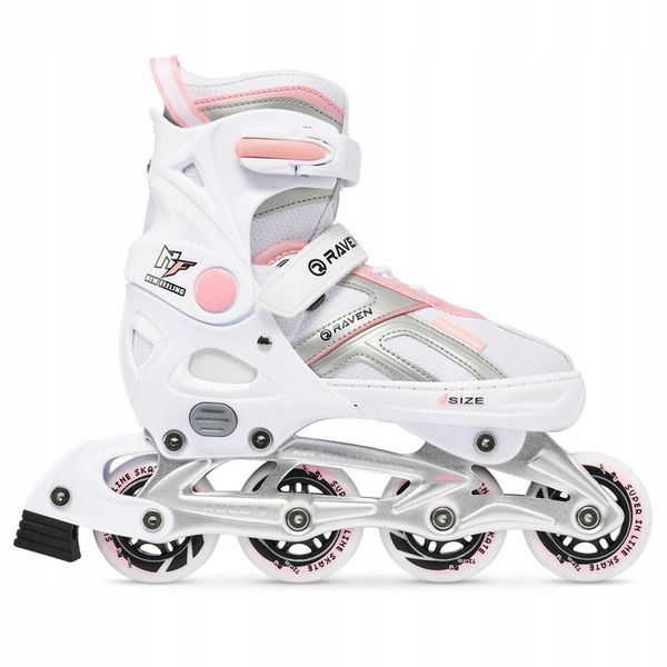 Rolki Regulowane RAVEN Pulse White/Pink 37-40 zdjęcie 9