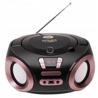 Adler AD 1181 Boombox CD-MP3 USB FM Radio AUX Czarny Miedź