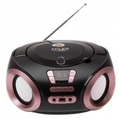 Adler AD 1181 Boombox CD-MP3 USB FM Radio AUX Czarny Miedź