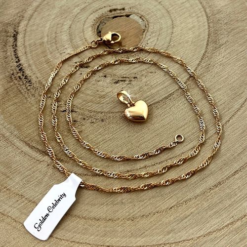 ZŁOTY NASZYJNIK SERCE KLASYCZNE 18K PREZENT DLA KOBIETY, ŻONY, MAMY, CÓRKI na Arena.pl