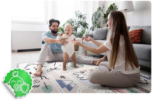 MATA PIANKOWA EDUKACYJNA DWUSTRONNA DUŻA 180x150cm na Arena.pl