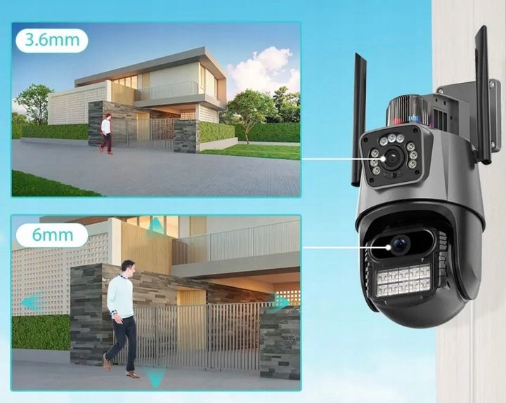 Kamera Zewnętrzna WiFi Obrotowa Podwójna Dwa Obiektywy 2x3MP zdjęcie 10