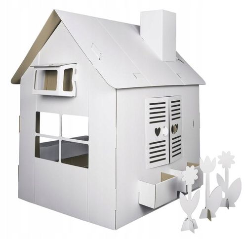 Kartonowy Domek do malowania i samodzielnego złożenia Kwiaciarnia Tektorado na Arena.pl