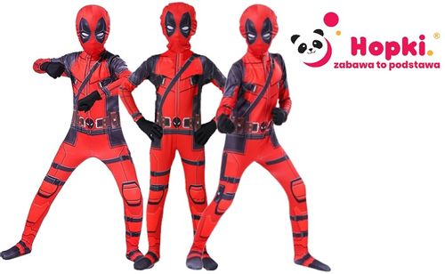 STRÓJ PRZEBRANIE KOSTIUM DEADPOOL COSPLAY 98/104 na Arena.pl