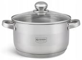 GARNEK Stalowy GRUBE 7x DNO z POKRYWKĄ 4,5L 22cm INDUKCJA Gaz 3006