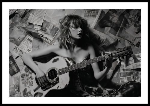 Plakat 60x40cm Młoda Gitarzystka na Arena.pl