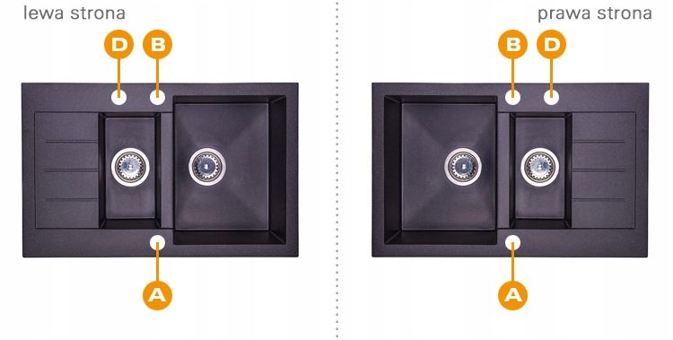 ZLEW ZLEWOZMYWAK GRANIT 8 kolorów 76x48 + SYFON zdjęcie 12