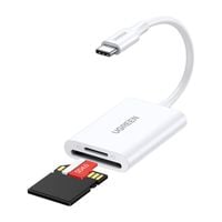 czytnik kart usb-c 2w1 ugreen cm265 (biały)