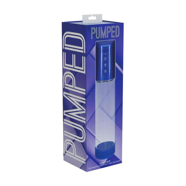 Hyperpump - Rechargeable Penis Pump - Metallic Blue zdjęcie 2