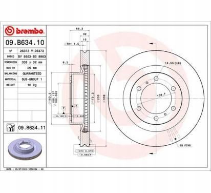 TARCZA HAM PRZOD 338X32 V BREMBO na Arena.pl