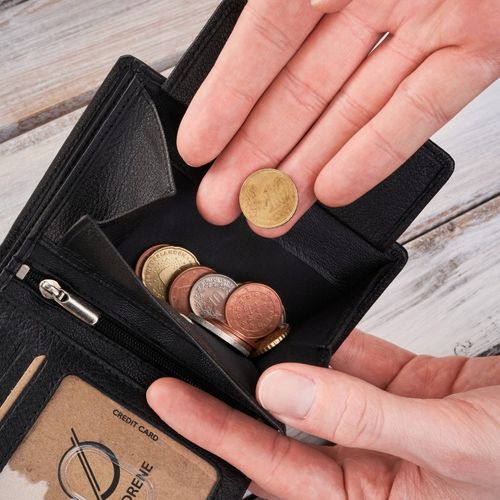 portfel męski skórzany pionowy czarny klasyczny brodrene g-117mn/blred na Arena.pl