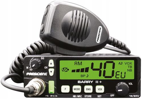 CB radio do Tir Bus PRESIDENT BARRY II+ ASC 12/24V 7kolor VOX NB NRC na Arena.pl