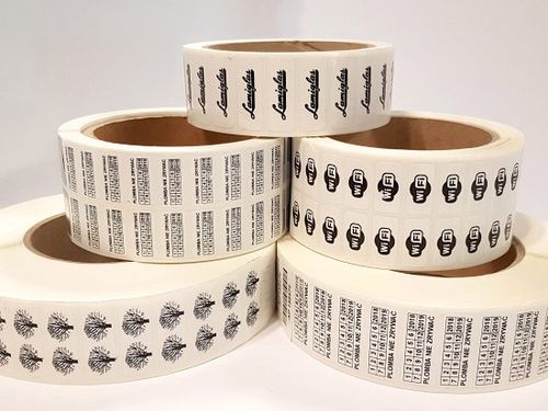 M-0017 - 30x11mm PLOMBY STICKERY BIAŁE ŁAMLIWE na Arena.pl