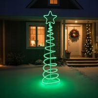 Choinka LED Neonowa Zielona 120 cm Świąteczna Ozdoba Świecąca Zewnętrzna