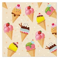 serwetki 3-war. ice cream 33cmx33cm 20 szt.