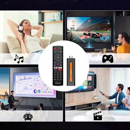 Odtwarzacz Multimedialny Przystawka Android 14 Smart TV Stick Box WiFi na Arena.pl