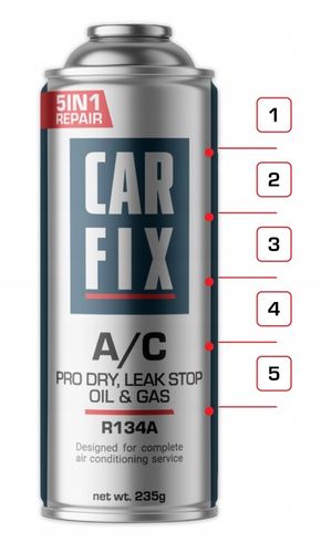 2x CZYNNIK CHŁODNICZY R134 a CARFIX 5w1 GAZ DO KLIMATYZACJI R134A + PRZEWÓD na Arena.pl