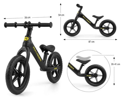 MILLY MALLY 5704 Rowerek biegowy RANGER flash black na Arena.pl