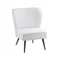 Fotel tapicerowany w stylu skandynawskim ABRAZO Beżowy 71x75,5x86 cm HOMLA