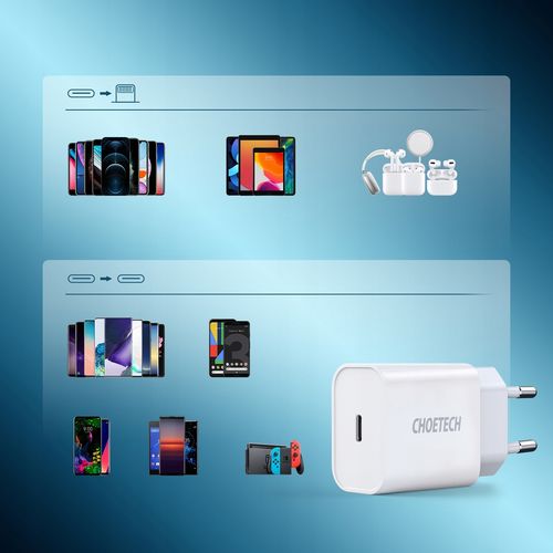 Ładowarka sieciowa Choetech USB-C 20W PD 3A Q5004 na Arena.pl