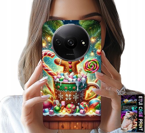 ETUI DO XIAOMI REDMI A3 - PIERNIK PIERNIKI ŚWIĄTECZNE WZORY +SZKŁO na Arena.pl