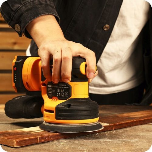 SZLIFIERKA OSCYLACYJNA MIMOŚRODOWA AKUMULATOROWA REGULACJA AKUMULATOR DEKO na Arena.pl