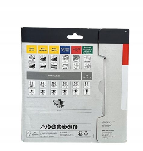 FESTOOL TARCZA PILARSKA LAMINATE/HPL 168*20 TF52 na Arena.pl