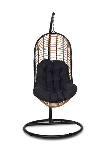 Fotel Wiszący do OGRODU SUN Antracyt / Czerń Kokon Huśtawka Wolnostojący . na Arena.pl