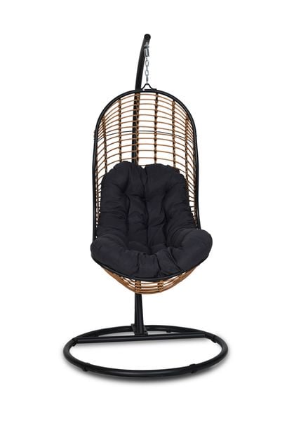 Fotel Wiszący do OGRODU SUN Antracyt / Czerń Kokon Huśtawka Wolnostojący . zdjęcie 5
