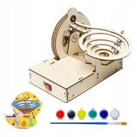 TOR KULKOWY DREWNIANY DIY DO ZŁOŻENIA BATERIE DLA DZIECI FARBY GRATIS