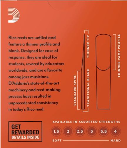 Stroik klarnet Bb 2,5 RICO Daddario RCA1025 1 szt. na Arena.pl